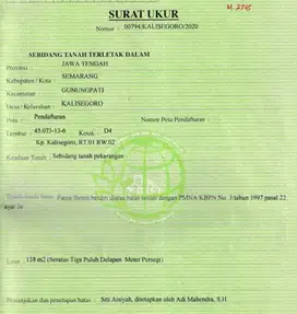 Tanah Kavling Murah SHM Deket Kampus Unnes di Kalisegoro