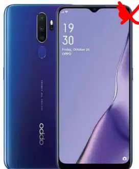 Oppo A9 2020 8+8/128 ori segel fullset minus lcd retak pojok knan jtuh