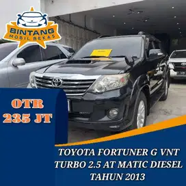 TOYOTA FORTUNER G VNT TURBO 2.5 AT AUTOMATIC 2500 CC DIESEL TAHUN 2013
