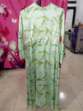Preloved Dress anak tanggung hijau tosca