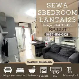 2 kamar sewa full furnish atas mall apartemen bassura city