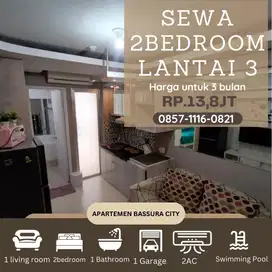 2 kamar sewa full furnish lantai 3 apartemen bassura city