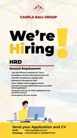 Lowongan HRD (Human Resources Development)