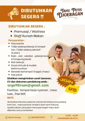 Staff Karyawan Rumah Makan