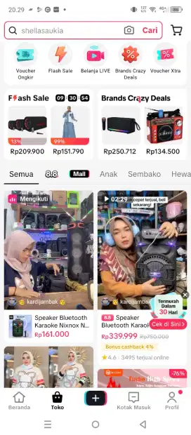 Di butuhkan art sama host live jualan speaker bluetooth