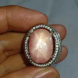Ruby star Jhonson Warna Burma 15 ct ring perak