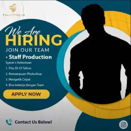LOKER DESAIN GRAFIS PERCETAKAN DESK PRINT SET UP