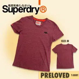 Vintage SuperDry Graphic Tailored T-shirt Men Red size M - preloved