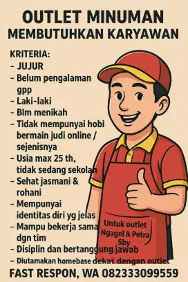 Karyawan kedai minuman