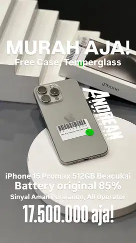 Second Iphone 15 Pro Max 512GB Bea Cukai