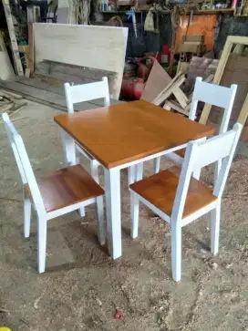 Meja makan kursi set ekonomis