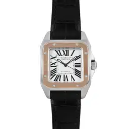 Cartier Santos 100-M Lady Steel & 18K Rose Gold
