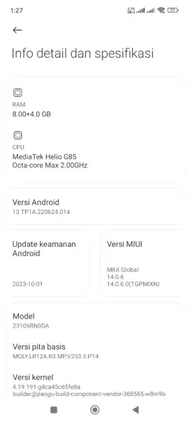 Realmi 13 c ram 8+4