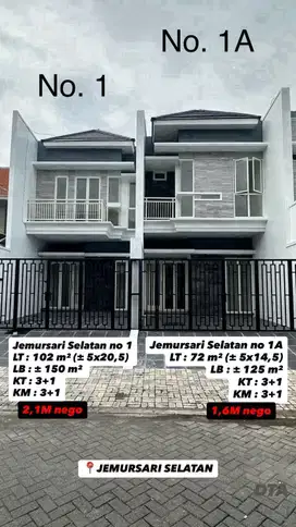 Dijual Rumah Baru Jemursari