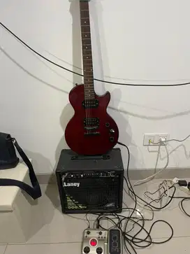 JUAL 1 SET Gitar Listrik + Amp + Effect