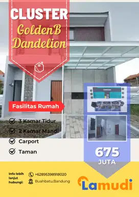 Rumah dua lantai di buahbatu, promo murah tanpa Dp
