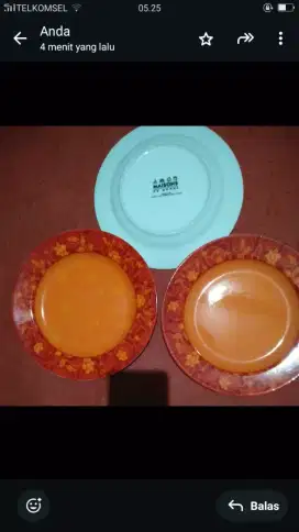 Piring ceper porcelin