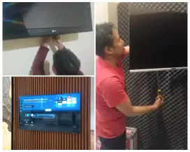 Braket +pasang atau pasang saja jika sudah ada bracket breket led tv