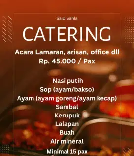 CATERING ACARA LAMARAN, ARISAN, OFFICE