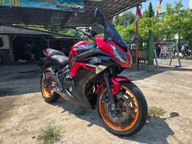 Kawasaki ninja ER6F Merah Hitam full modif