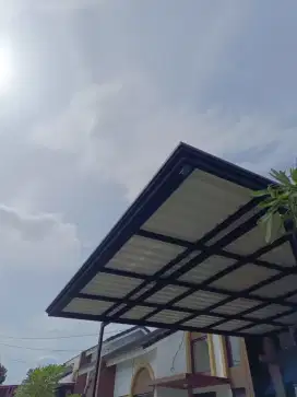 Pemasangan kanopi atap alderon rs