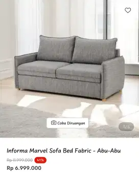 Informa Marvel Sofa Bed Fabric - Abu - Abu