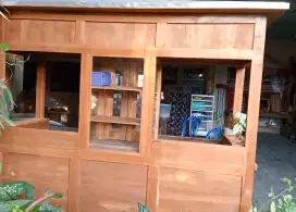 Dijual Gerobak Meja Kayu Jati