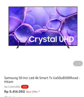 SAMSUNG SMART TV 4K 50 INCI