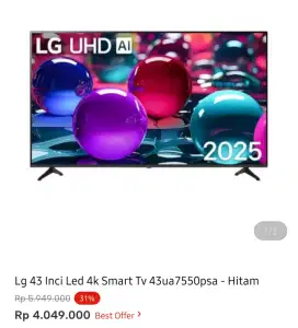 LG SMART TV 4K 43 INCI