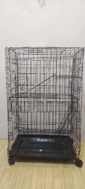 Kandang kucing besi tingkat 2