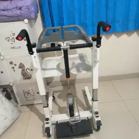 Kursi Roda Transfer Pasien BAB Commode Chair Transport Full Hidrolik