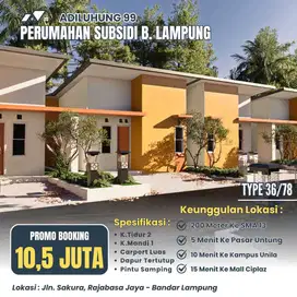 DI JUAL RUMAH MURAH ADILUHUNG 99 DEKAT UNILA