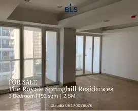 For SALE Apartement The Royale Springhill Residences 3BR