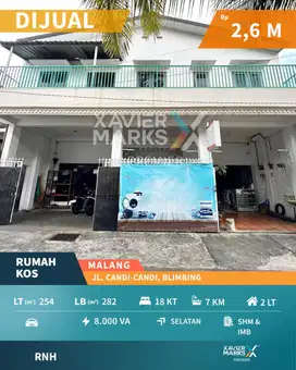 Dijual Rumah Kos Butuh Cepat Laku di Blimbing Malang
