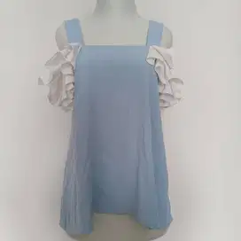 [PRELOVED] Blouse Sabrina Baby Blue