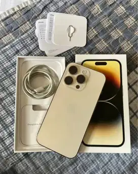Iphone 14 Pro 128gb Gold IBOX Mulus Normal Malang Batu
