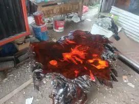 Djual cepat meja kayu fosil resin