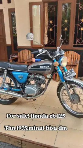 Jual santai Honda CB 125 tahun 1975