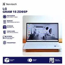 LG Gram 15 ZD95P Core i7 1195G7 Gen 11 16GB/1TB Fingerprint 1080p