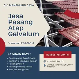 PASANG ATAP BAJA RINGAN PASURUAN KOTA