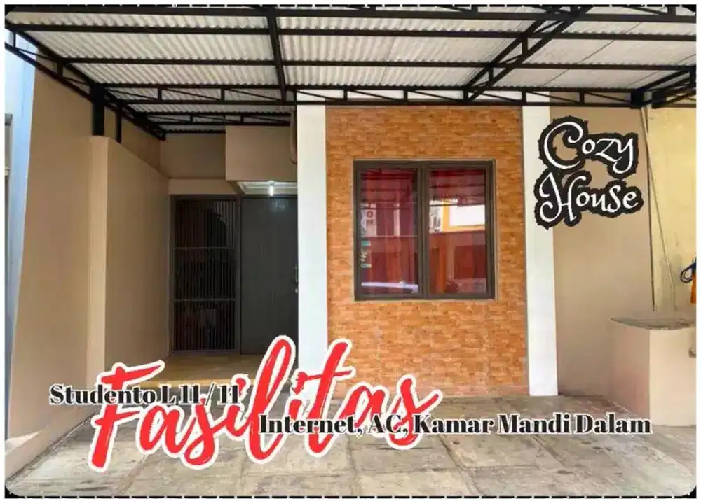 Rumah kost berada di cluster khusus untuk rumah kost