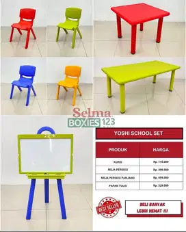 Meja dan kursi sekolah tk / paud