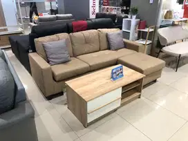Jual sofa L kulit promo murah