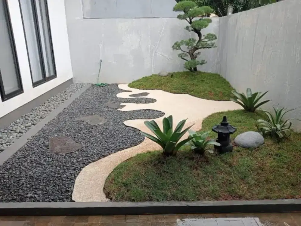 Pembuatan taman kering jepang