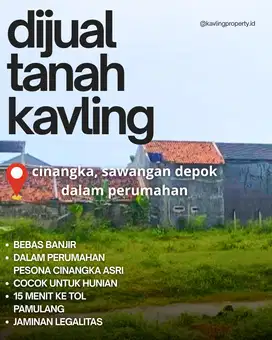 Kavling Cinangka Depok, Cocok Untuk Hunian & Bebas Banjir
