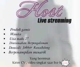 Butuh Cepat Host Live Berpengalaman