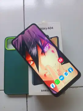 Samsung A04 ram 4gb+4/64gb layar poni 6,5 lengkap segelan bonusan