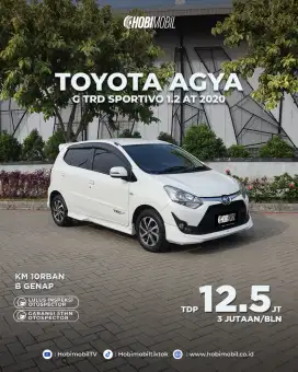 Agya G TRD 1.2 AT 2020 low km garansi mesin transmisi 5 tahun