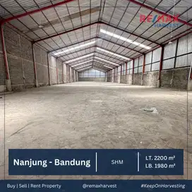DIJUAL/SEWA GUDANG 2000 METER LEBIH DEKAT EXIT TOL DI NANJUNG, BANDUNG