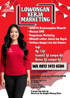 LOWONGAN MARKETING KHUSUS WANITA